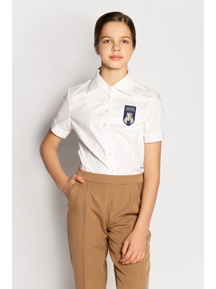 Marškiniai merginoms trumpomis rankovėmis. Privaloma uniformos dalis.