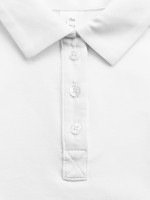  Balti polo marškinėliai trumpomis rankovėmis 1