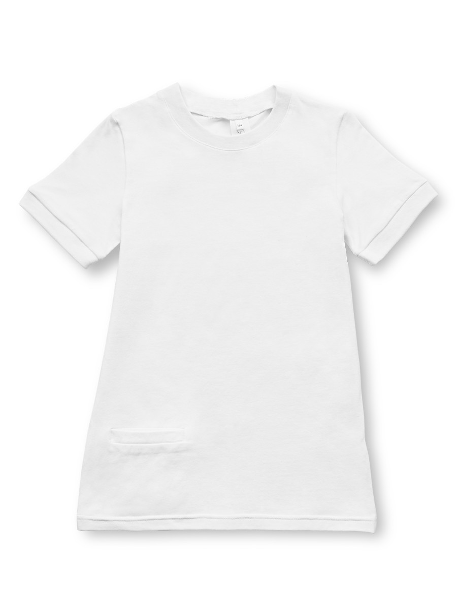 Balti marškinėliai trumpomis rankovėmis sportui