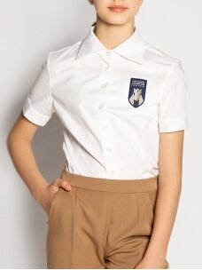 Marškiniai merginoms trumpomis rankovėmis V-XII klasė. Privaloma uniformos dalis.