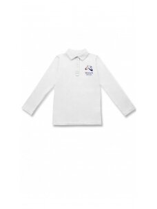 VPG balti polo marškinėliai ilgomis rankovėmis 0-IV klasė