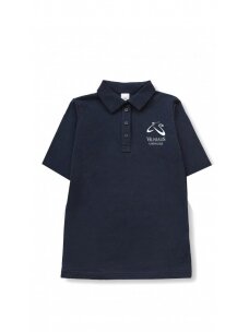 VPG mėlyni polo marškinėliai trumpomis rankovėmis 0-IV klasė