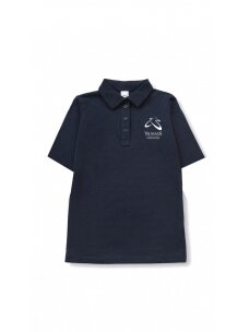 VPG mėlyni polo marškinėliai trumpomis rankovėmis V-XII klasė
